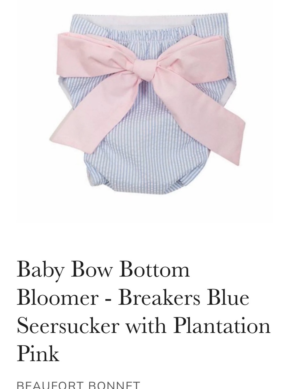 Beaufort Bonnet Company Lainey’s Little Top & Baby Bow Bottom Bloomer - 18/24m - Picture 6 of 7